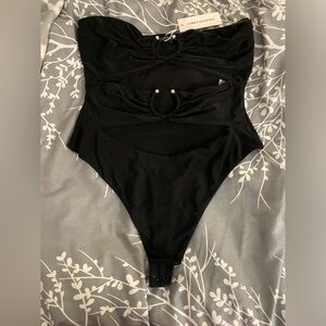 NWT Naked Wardrobe Black bodysuit XL
